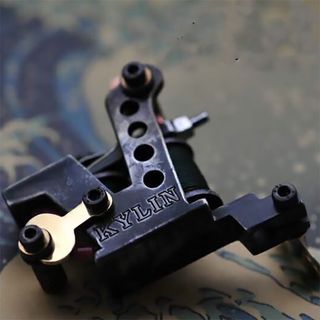 Black Ghost - Kylin Handmade Brass Tattoo Machine thumbnail 1