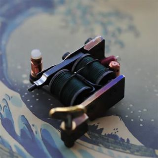 Black Ghost - Kylin Handmade Brass Tattoo Machine thumbnail 2