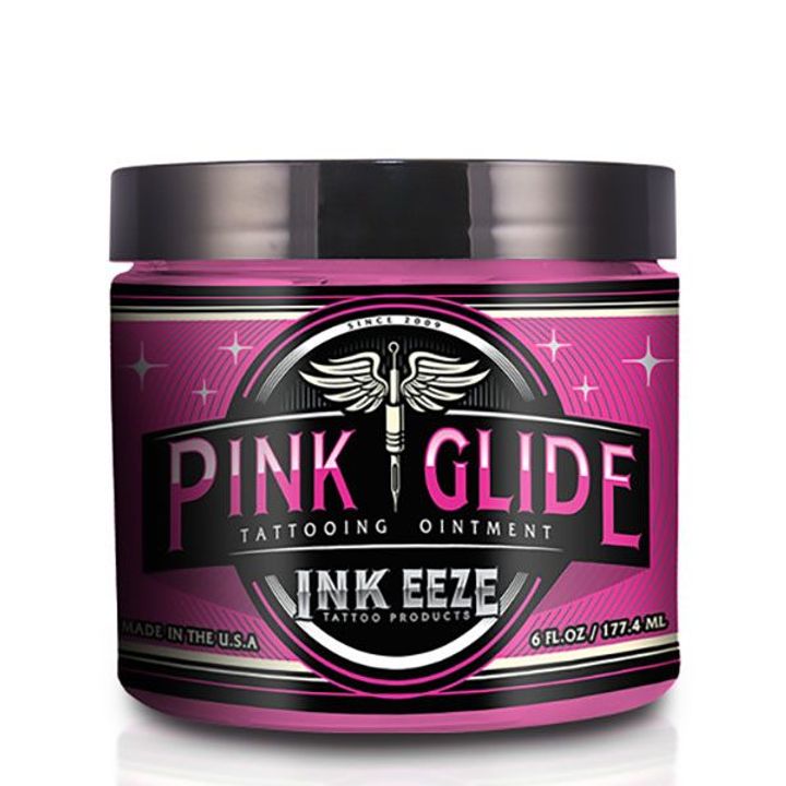 INK-EEZE Pink Glide Tattoo Ointment - 6oz